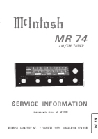 McIntosh MR-74 - Service manual